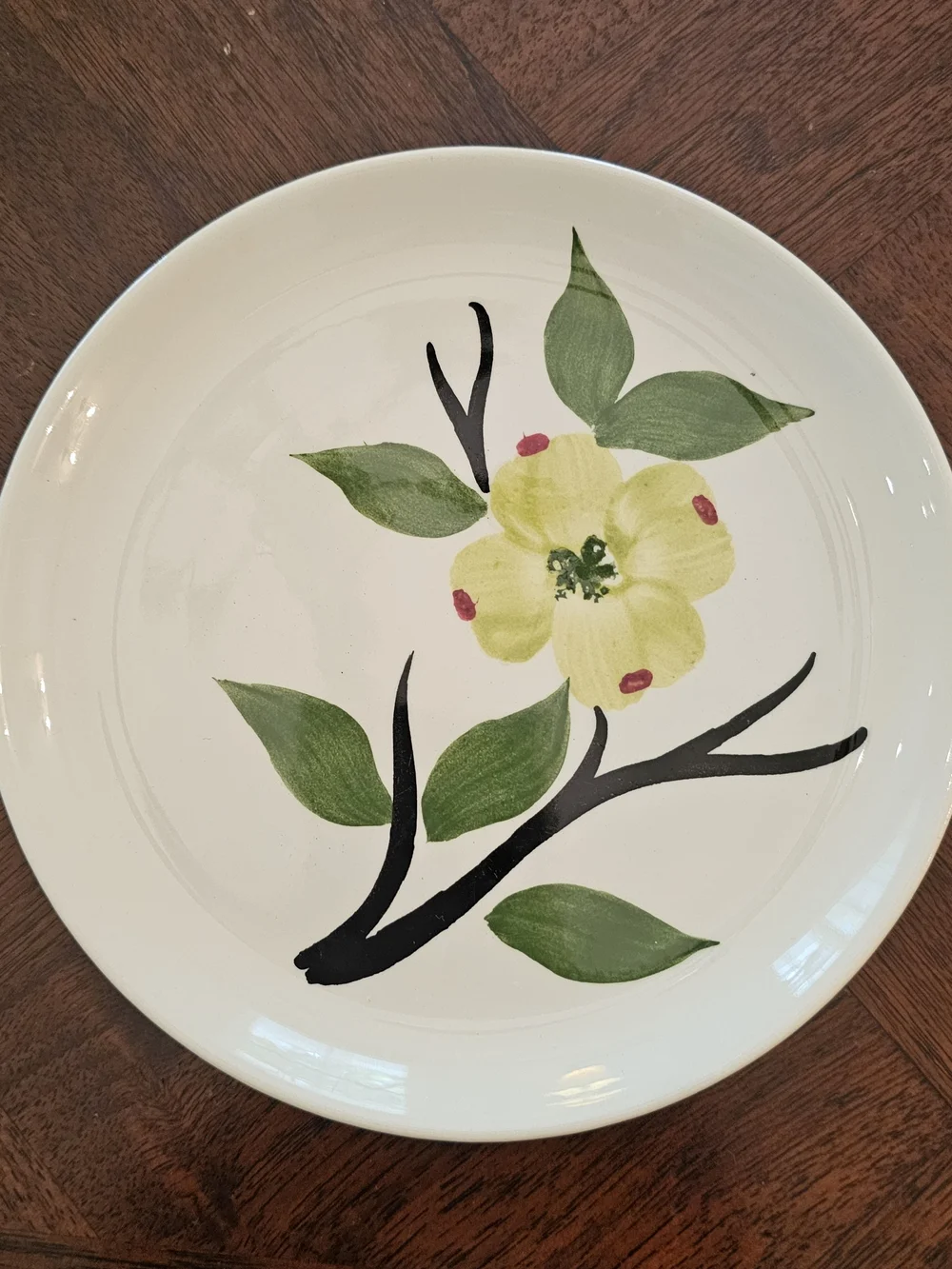 Vintage Blue Ridge Southern Potteries Dixie Dogwood Plate 6.25” MCM